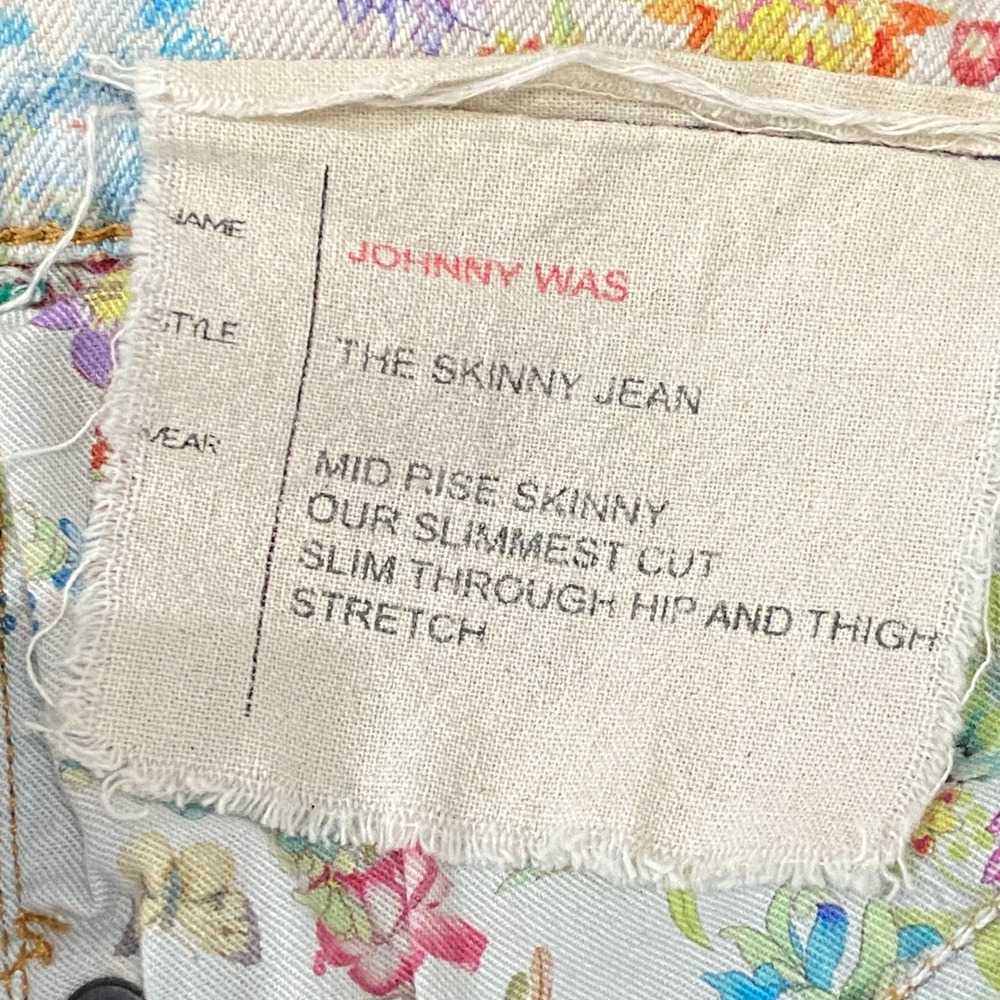 Johnny Was The Skinny Jean Mid Rise Dark Wash Stretch Denim Blue‎ Size 30 - Picture 4 of 9
